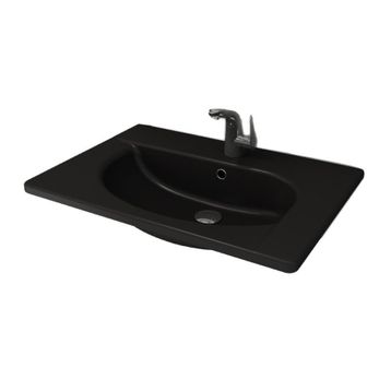 Bocchi 1020-005-0126 Taormina Arch Etajerli 86 cm Siyah Lavabo