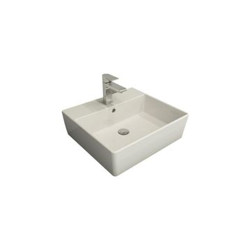 Bocchi 1216-062-0126 50 cm Parlak Beyaz Milano Batarya Banklı Çanak Lavabo