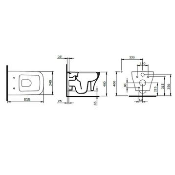 Bocchi 1304-021-0128 Firenze Rimless Kanalsız Mandalina Sarısı Asma Klozet