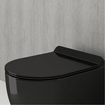 Bocchi A0336-005 Parlak Siyah Yavaş Kapanır Pure Slim Klozet Kapağı