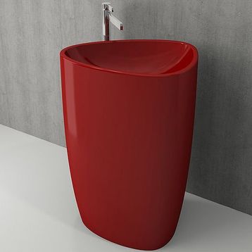 Bocchi Etna Kırmızı Monoblok Lavabo