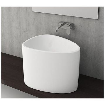 Bocchi Etna Mat Beyaz Tezgah Üstü Monoblok Lavabo