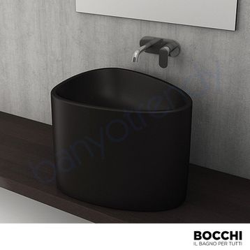 Bocchi Etna Mat Siyah Tezgah Üstü Monoblok Lavabo