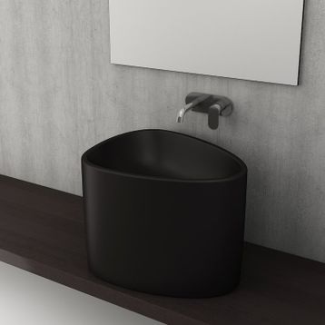 Bocchi Etna Mat Siyah Tezgah Üstü Monoblok Lavabo