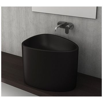 Bocchi Etna Mat Siyah Tezgah Üstü Monoblok Lavabo