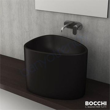 Bocchi Etna Mat Siyah Tezgah Üstü Monoblok Lavabo