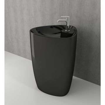 Bocchi Etna Parlak Siyah Monoblok Lavabo