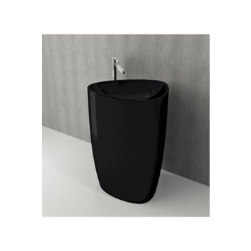 Bocchi Etna Parlak Siyah Monoblok Lavabo