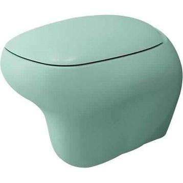 Bocchi Fenice Mat Mint Yeşil Asma Klozet ve Kapağı