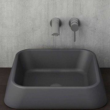 Bocchi Firenze Çanak 50 cm Mat Antrasit Lavabo