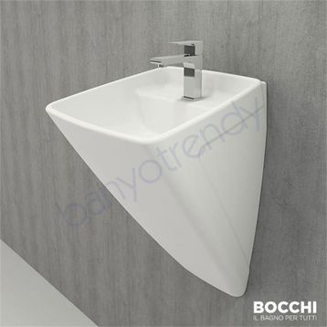 Bocchi Firenze Parlak Beyaz Asma Monoblok Lavabo