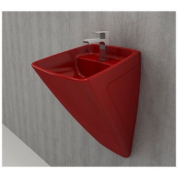 Bocchi Firenze Parlak Kırmızı Asma Monoblok Lavabo