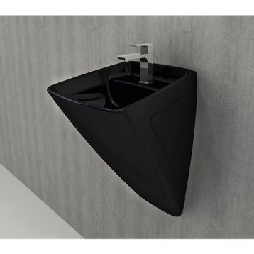Bocchi Firenze Parlak Siyah Asma Monoblok Lavabo
