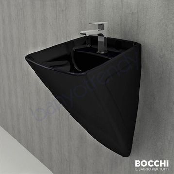 Bocchi Firenze Parlak Siyah Asma Monoblok Lavabo