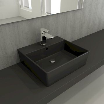 Bocchi Milano 50 cm Çanak Mat Antrasit Lavabo