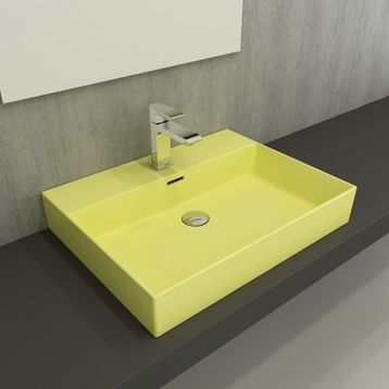 Bocchi Milano 60 cm Çanak Mat Sarı Lavabo