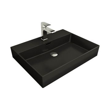 Bocchi Milano 60 cm Çanak Mat Siyah Lavabo