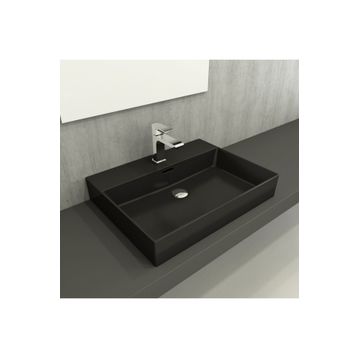 Bocchi Milano 60 cm Çanak Mat Siyah Lavabo