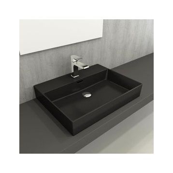 Bocchi Milano 60 cm Çanak Mat Siyah Lavabo
