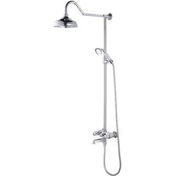 Bocchi Orient 1005-0031 Krom Banyo Bataryası Duş Kolonu ve El Duşu Seti