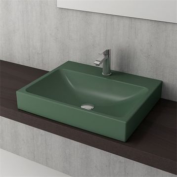 Bocchi Scala 60 cm Tezgah Üstü Mat Yeşil Lavabo