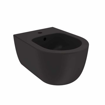 Bocchi V-Tondo Rimless Mat Antrasit Gizli Taharet Girişli Asma Klozet