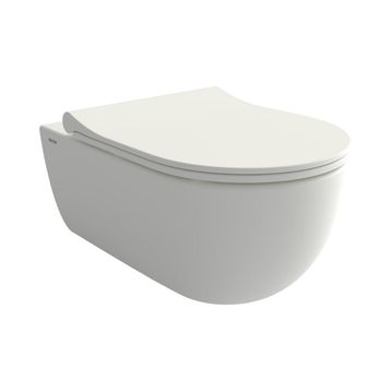 Bocchi V-Tondo Rimless Mat Beyaz Gizli Taharet Girişli Asma Klozet