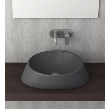 Bocchi Venezia 56 cm Çanak Mat Antrasit Lavabo