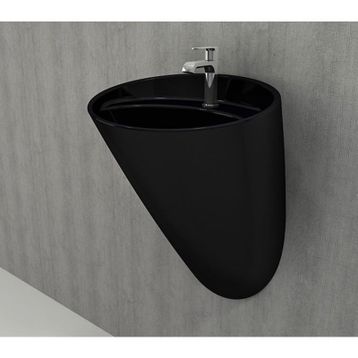 Bocchi Venezia Mat Siyah Asma Monoblok Lavabo