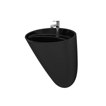 Bocchi Venezia Parlak Siyah Asma Monoblok Lavabo