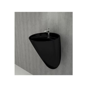 Bocchi Venezia Parlak Siyah Asma Monoblok Lavabo