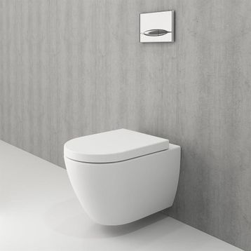 Bocchi Venezia Rimless Mat Beyaz Kanalsız Duvardan Asma Klozet