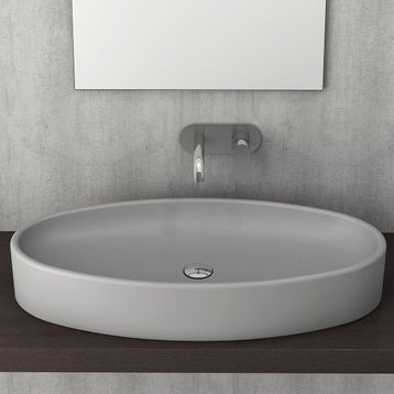 Bocchi Vessel Elba 42 cm Gri Lavabo