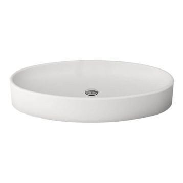 Bocchi Vessel Elips Çanak 85 cm Mat Beyaz Lavabo