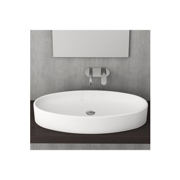 Bocchi Vessel Elips Çanak 85 cm Mat Beyaz Lavabo