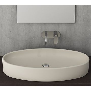 Bocchi Vessel Elips Çanak 85 cm Mat Yasemin Lavabo