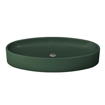 Bocchi Vessel Elips Çanak 85 cm Mat Yeşil Lavabo