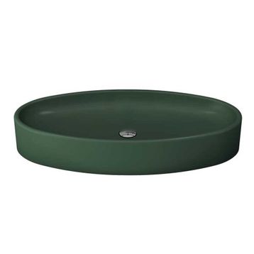 Bocchi Vessel Elips Çanak 85 cm Mat Yeşil Lavabo
