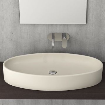 Bocchi Vessel Elips Çanak 85 cm Parlak Siyah Lavabo