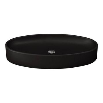 Bocchi Vessel Elips Çanak 85 cm Parlak Siyah Lavabo