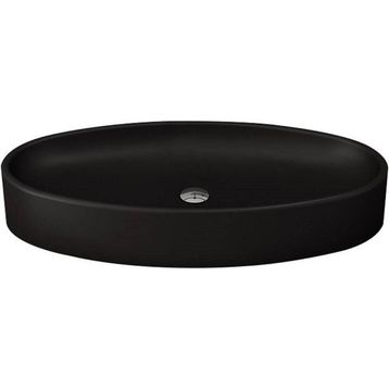 Bocchi Vessel Elips Çanak 85 cm Parlak Siyah Lavabo