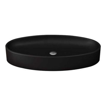 Bocchi Vessel Elips Çanak 85 cm Parlak Siyah Lavabo