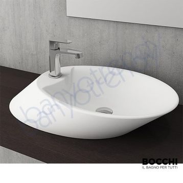 Bocchi Vessel Milano Mat Beyaz Çanak Lavabo