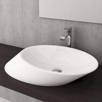 Bocchi Vessel Yatay Çanak 72 cm Parlak Beyaz Lavabo