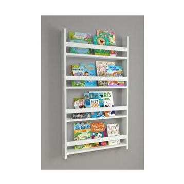 Bofigo 120x74 cm Beyaz 4 Raflı Montessori Eğitici Çocuk Kitaplığı