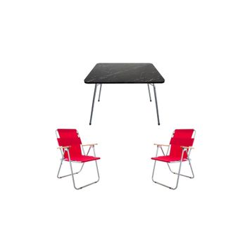 Bofigo BFGGM+2S 2+1 Granit Kırmızı 60X80 cm Kamp Seti