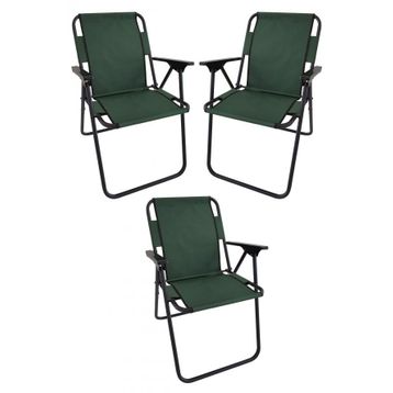 Bofigo Katlanır Beyaz Mermer Desenli 60x80 cm Kamp Masası + Katlanabilir Ahşap Kollu 3 Adet Yeşil Sandalye Kamp Seti
