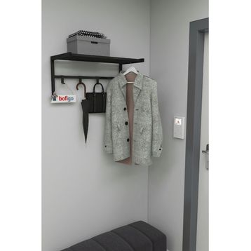 Bofigo Siyah Metal Elbise Askılığı