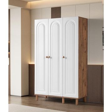 Bohem Zambak 3 Kapaklı Çekmeceli 120 cm Beyaz Gardrop