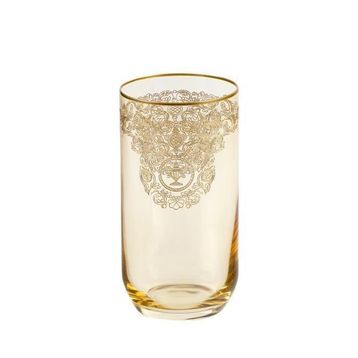 Bohemia Queen Amber Mat Altın 6'lı Meşrubat Bardak
